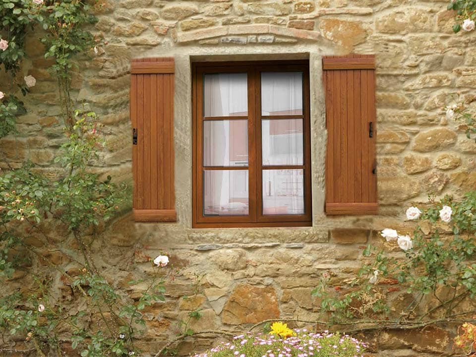 fenêtre PVC imitation bois